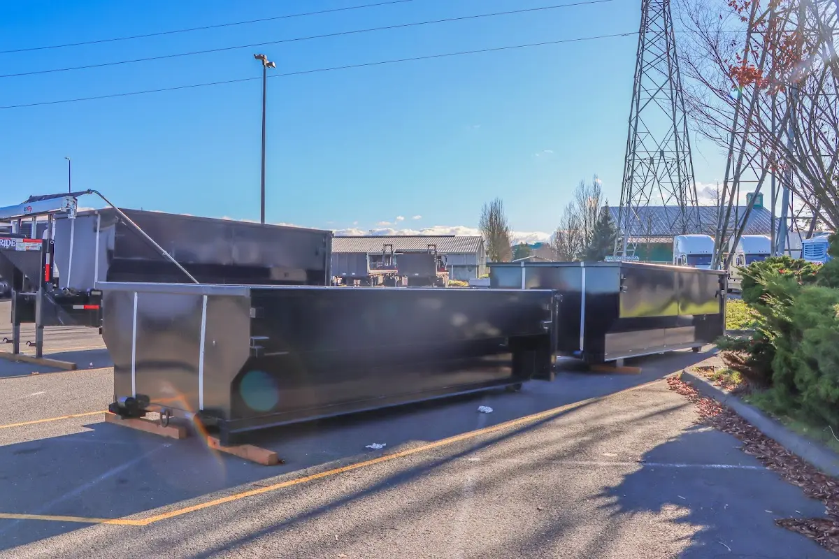 Roll-off dumpster ready for waste disposal at job site for Estate Cleanout Dumpster Rental in Marlboro Village